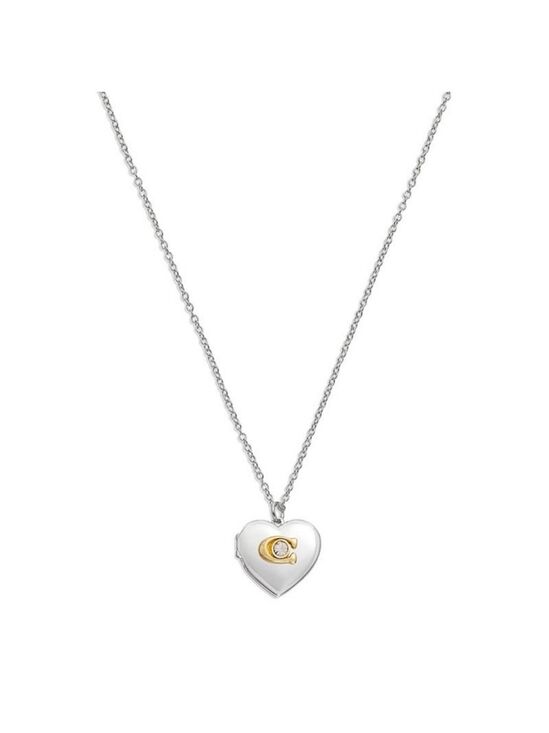 Coach Jewelry - COACH WOMEN'S SIGNATURE HEART LOCKET NECKLACE